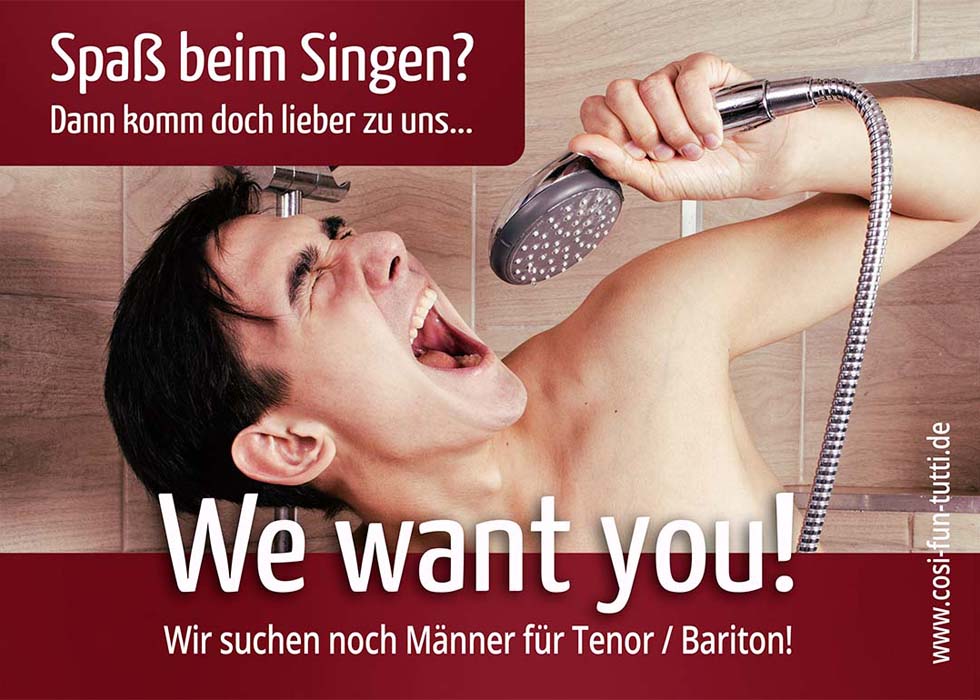 Männer gesucht für Tenor und Bariton.